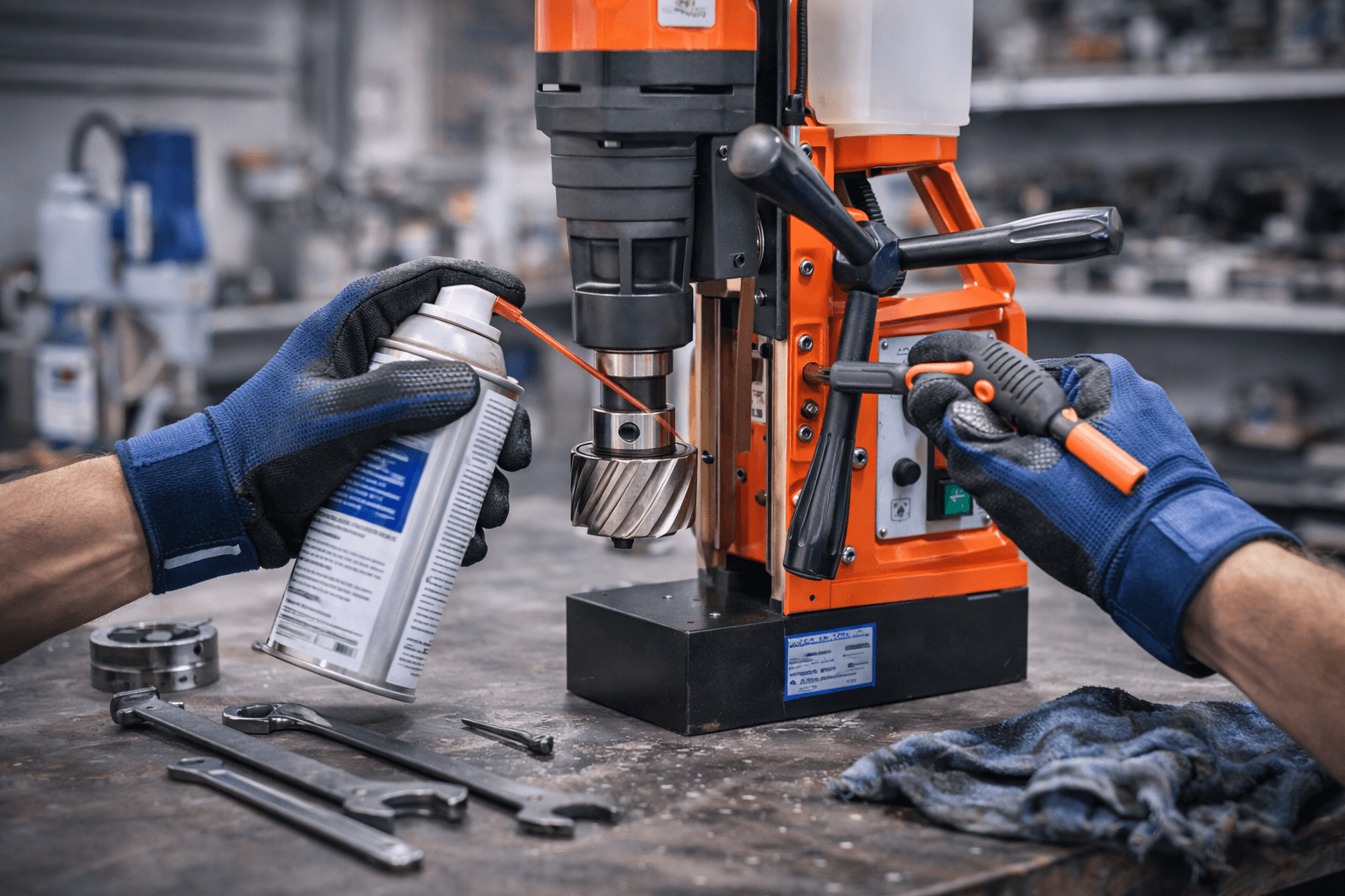 Mágnestalpas fúrógép karbantartása felhasználás során