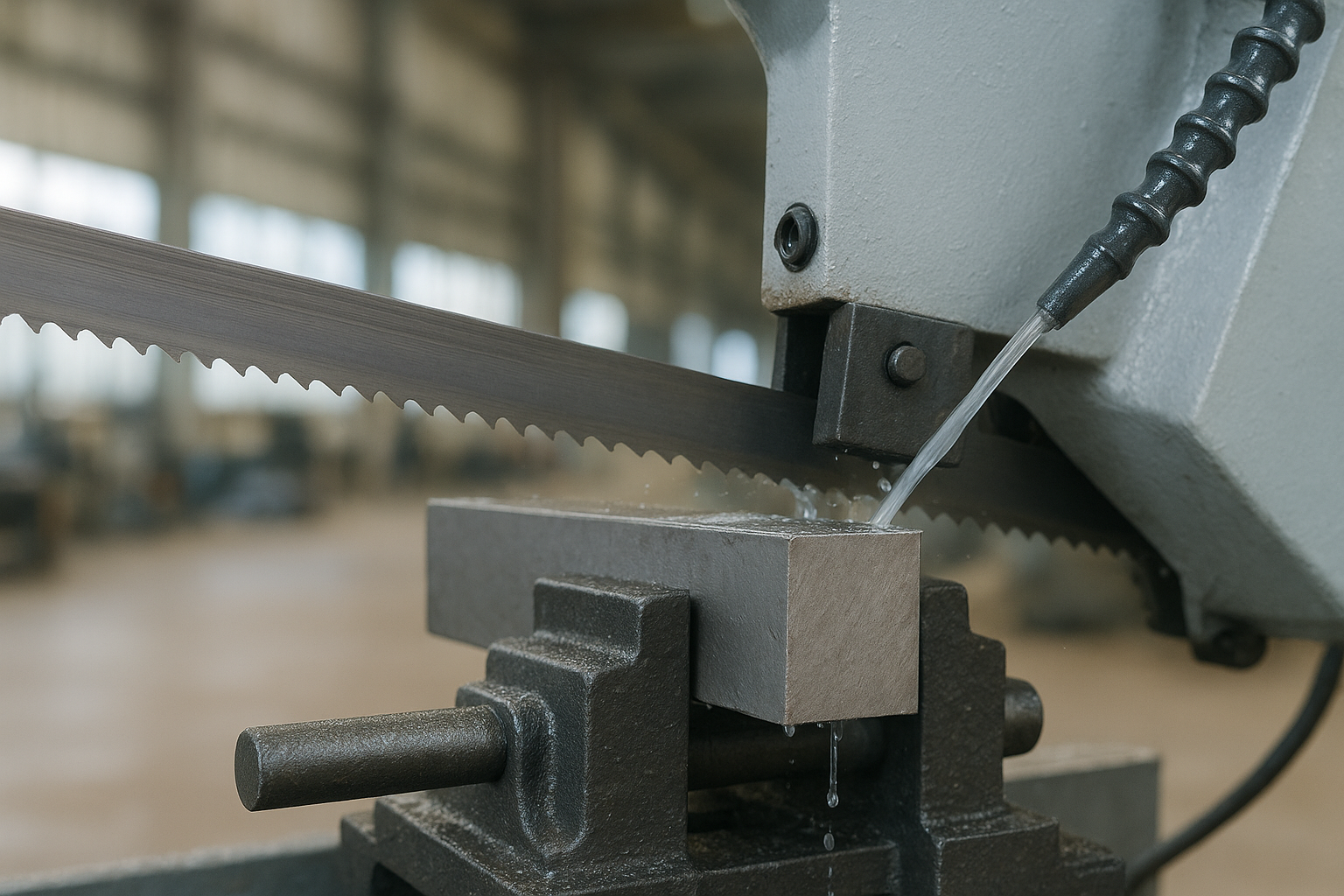 Precíz vágás fémipari szalagfűrésszel vasanyag darabolásához otthon és ipari környezetben