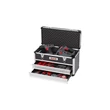KREATOR Szerszámkoffer alumínium/fekete (KRT640602B) - 523x240x305 mm/2 db fiók
