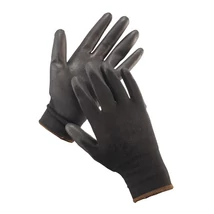 CERVA HS-04-003 Védőkesztyű PE/PU mártott - fekete/9