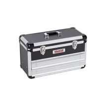 KREATOR Szerszámkoffer alumínium/fekete (KRT640602B) - 523x240x305 mm/2 db fiók