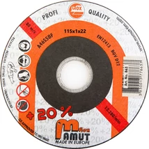 MAMUT TIM VÁGÓKORONG - PROFI-INOX/115x1x22 mm MAMUT TIM VÁGÓKORONG - PROFI-INOX/115x1x22 mm