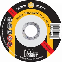 MAMUT TIM VÁGÓKORONG - PRÉMIUM-INOX/180x1,6x22 mm MAMUT TIM VÁGÓKORONG - PRÉMIUM-INOX/180x1,6x22 mm