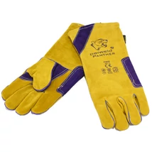 Panther-Pro MIG hegesztőkesztyű, extra hosszú-erős, marhabőr, 10-es, sárga/lila