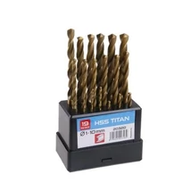 Csigafúró készlet HSS TiN - 1,0-10,0 mm/19 részes Csigafúró készlet HSS TiN - 1,0-10,0 mm/19 részes