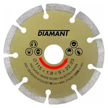 DIAMANT Gyémánt vágótárcsa szegmentált- 115x1,8x5x22,2 DIAMANT Gyémánt vágótárcsa szegmentált- 115x1,8x5x22,2