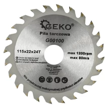 GEKO Fűrésztárcsa fához vídiás - 115x22x24