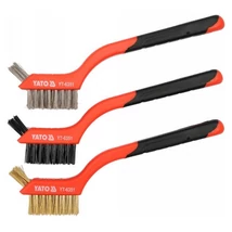 YATO Drótkefe készlet műanyag nyéllel - 3 részes/180 mm YATO Drótkefe készlet műanyag nyéllel - 3 részes/180 mm