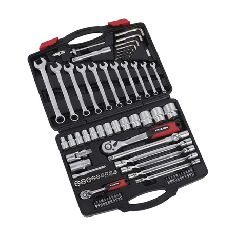 KREATOR Dugókulcs készlet (KRT500121) - 1/2 "- 1/4 "/77 részes