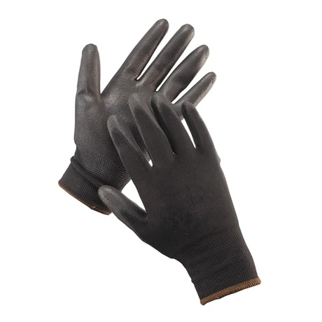 CERVA HS-04-003 Védőkesztyű PE/PU mártott - fekete/8