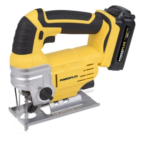 POWERPLUS Sárga akkumulátoros dekopírfűrész kofferben - POWX0075LI