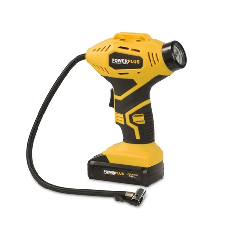 POWERPLUS Sárga akkumulátoros, kézi kompresszor (POWX1700) - 18 V