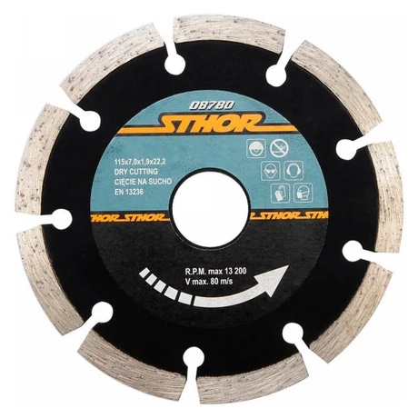 STHOR Gyémánt vágótárcsa szegmentált - 115x1,9x7,0x22,2