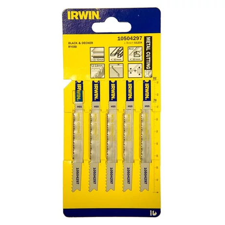 IRWIN HSS Dekopírfűrészlap fémre, U-szár - 100 mm/10-20 TPI