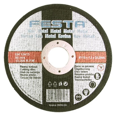 FESTA Vágókorong - fém/115x1,2x22,2 FESTA Vágókorong - fém/115x1,2x22,2