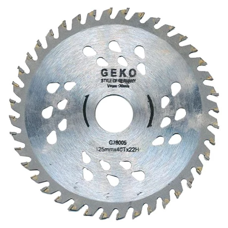 GEKO COOL TCT Fűrésztárcsa fához vídiás - 125x22x40