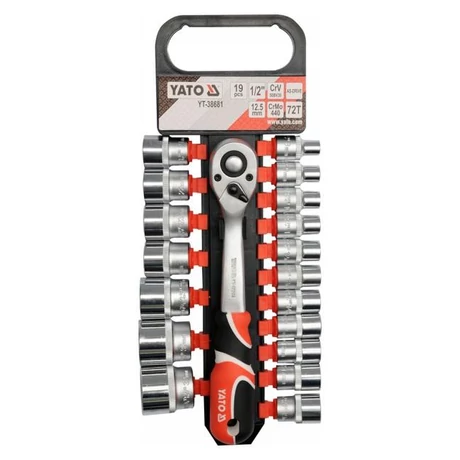 YATO Dugókulcs készlet CrV - 19 részes