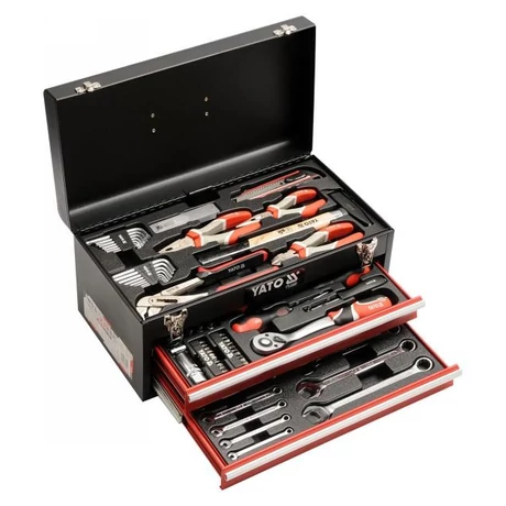 YATO Szerszámkészlet szerszámosládában - 80 részes