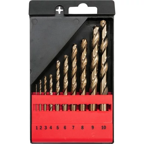 YATO Csigafúró készlet HSS Co - 1-10 mm/10 részes