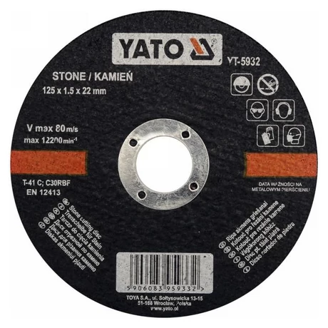 YATO Vágókorong - kő/125x1,5x22