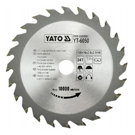 YATO TCT Fűrésztárcsa fához vídiás- 130x2,0x16x24 HW