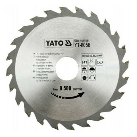 YATO TCT Fűrésztárcsa fához - 160x2,2x30x24 HW