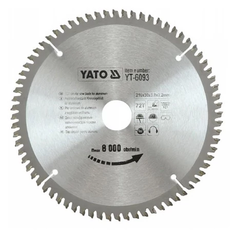 YATO TCT Fűrésztárcsa alumíniumhoz - 200x1,5x20x52 HW