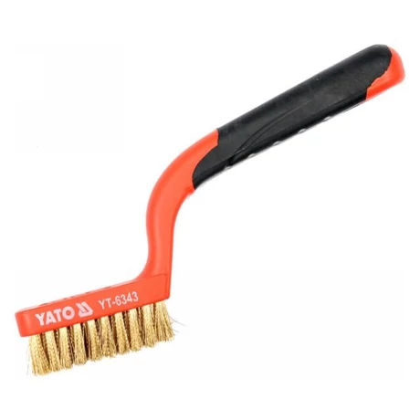 YATO Drótkefe réz sörtével - 3 soros/180 mm