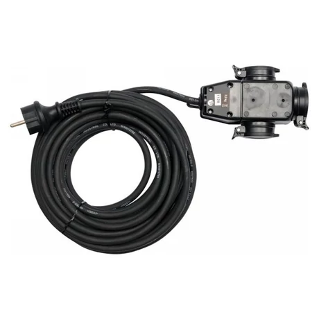 YATO Elektromos hosszabbító 3-as elosztóval IP44 3g1,5 - 10 m