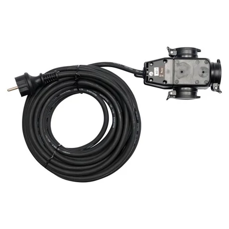 YATO Elektromos hosszabbító 3-as eloszóval 16 A/1,5² H07RN-F, IP44 3G 1,5 - 20 m