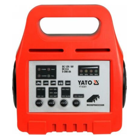 YATO Akkumulátor töltő (YT-8301) - 6-12 V/8 A