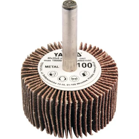 YATO Csapos lamellás, legyező csiszoló P40 - 6/40x20 mm