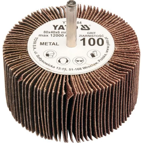 YATO Csapos lamellás, legyező csiszoló P40 - 6/80x40 mm