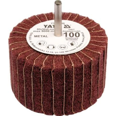 YATO Csapos lamellás, legyező csiszoló P100 - 6/80x50 mm